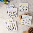 Sarah Edmonds Set of 6 Bird Pun Coasters additional 4