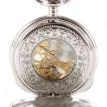 Silver Patterned Half Hunter Mechanical Pocket Watch additional 3