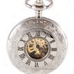 Silver Patterned Half Hunter Mechanical Pocket Watch additional 1