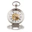 Silver Patterned Half Hunter Mechanical Pocket Watch additional 2