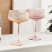 Twist Champagne Coupe Glasses - Set of 2 Pink/Peach additional 7