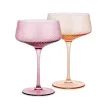 Twist Champagne Coupe Glasses - Set of 2 Pink/Peach additional 2