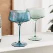 Twist Champagne Coupe Glasses - Set of 2 Blue/Green additional 5