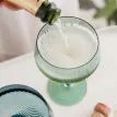 Twist Champagne Coupe Glasses - Set of 2 Blue/Green additional 4