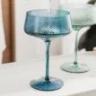 Twist Champagne Coupe Glasses - Set of 2 Blue/Green additional 3