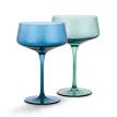 Twist Champagne Coupe Glasses - Set of 2 Blue/Green additional 2