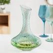 Twist Green Coloured Glass Wine Decanter additional 3