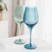 Twist Coloured Wine Glasses - Set of 2 Blue/Green additional 5