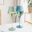 Twist Coloured Wine Glasses - Set of 2 Blue/Green additional 4