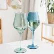 Twist Coloured Wine Glasses - Set of 2 Blue/Green additional 2