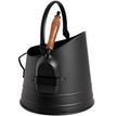 Black Coal Bucket with Teak Handle Shovel additional 1