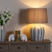 Blue Flora Ceramic Pot Lamp additional 2
