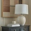 Chevronne Ceramic Table Lamp With Linen Shade additional 2
