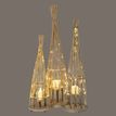 Large Conical Wicker Lantern With Glass Holder &amp; LED Lights additional 5