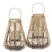 Large Peardrop Wicker Lantern With Glass Holder additional 5