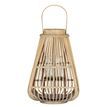 Large Peardrop Wicker Lantern With Glass Holder additional 1