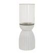 Large White Carved Hurricane Lantern additional 2