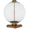 Lunel Glass Orb Table Lamp With Edged Linen Shade additional 3