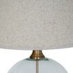 Lunel Glass Orb Table Lamp With Edged Linen Shade additional 4
