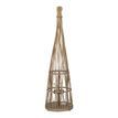 Medium Conical Wicker Lantern With Glass Holder &amp; LED Lights additional 1