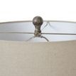 Ochre Carved Textured Table Lamp With Linen Shade additional 2