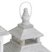 Set Of 3 White Window Style Lanterns With Open Top additional 2