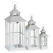 Set Of 3 White Window Style Lanterns With Open Top additional 1