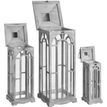 Set Of Three Wooden Lanterns With Archway Design additional 3