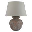 Siena Brown Round Table Lamp With Linen Shade additional 1