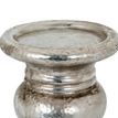 Silver Punch Faced Ceramic Large Candle Holder additional 2