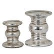 Silver Punch Faced Ceramic Large Candle Holder additional 5