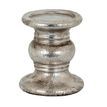 Silver Punch Faced Ceramic Large Candle Holder additional 1