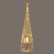 Small Conical Wicker Lantern With Glass Holder & LED Lights additional 4