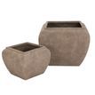 Umber Square Drum Set Of 2 Planters additional 1