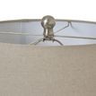 White Beaded Ceramic Lamp With Linen Shade additional 2