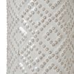 White Beaded Ceramic Lamp With Linen Shade additional 3