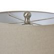 White Ceramic Pot Lamp With Linen Shade additional 2