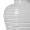 White Ceramic Pot Lamp With Linen Shade additional 3