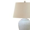 Woven Ceramic Table Lamp With Linen Shade additional 2