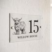 Personalised Highland Cow Acrylic House Sign additional 5