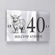 Personalised Highland Cow Acrylic House Sign additional 3