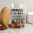 Personalised Glass Dog Treat Jar with Bamboo Lid additional 5