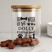 Personalised Glass Dog Treat Jar with Bamboo Lid additional 4