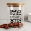 Personalised Glass Dog Treat Jar with Bamboo Lid additional 3
