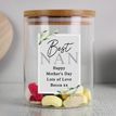 Personalised Botanical Glass Jar with Bamboo Lid additional 1
