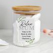 Personalised Botanical Glass Jar with Bamboo Lid additional 4