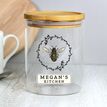Personalised Bee Glass Jar with Bamboo Lid additional 3