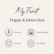 Scruffs Starlight 'My First' Round Kitten &amp; Puppy Bed &amp; Blanket Set - Cream additional 7