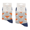 Sparrow Baby Fox Faces Socks - Silver additional 4