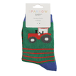 Sparrow Baby Tractor &amp; Stripes Socks - Green additional 4